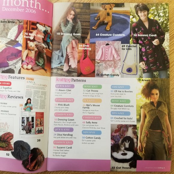 Rare, Collectible The Knitter UK magazine Dec 2006 Issue 31 - Picture 5 of 5